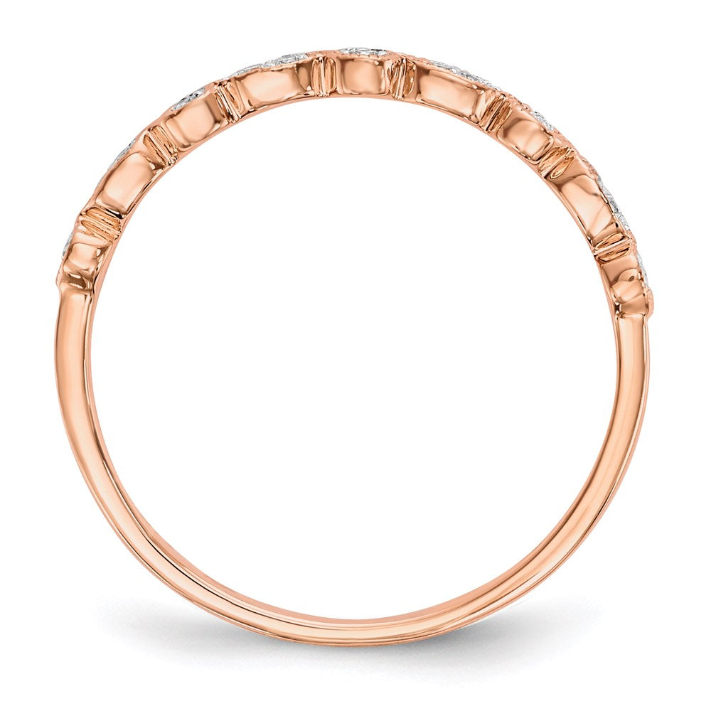 14K Roségold Echt Diamant Ring