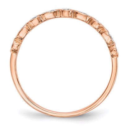 14K Roségold Echt Diamant Ring