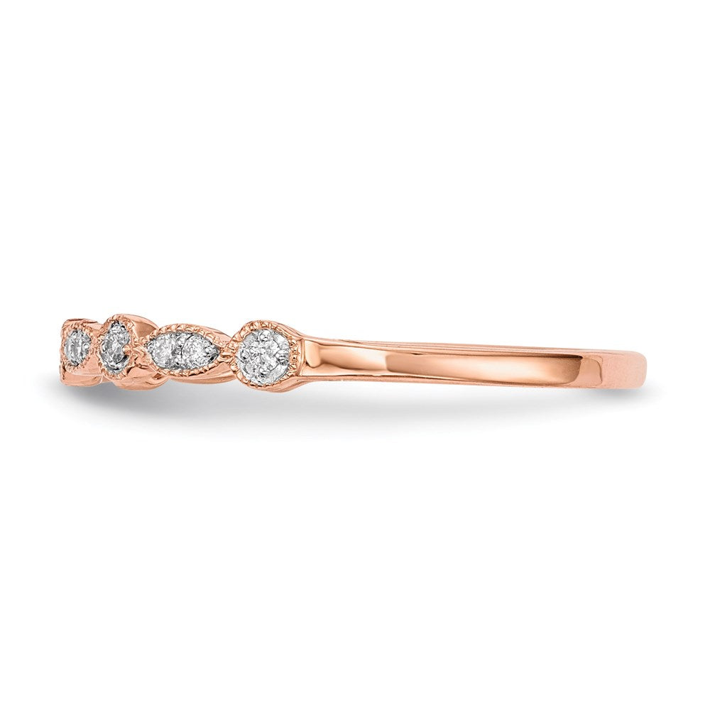 14K Roségold Echt Diamant Ring