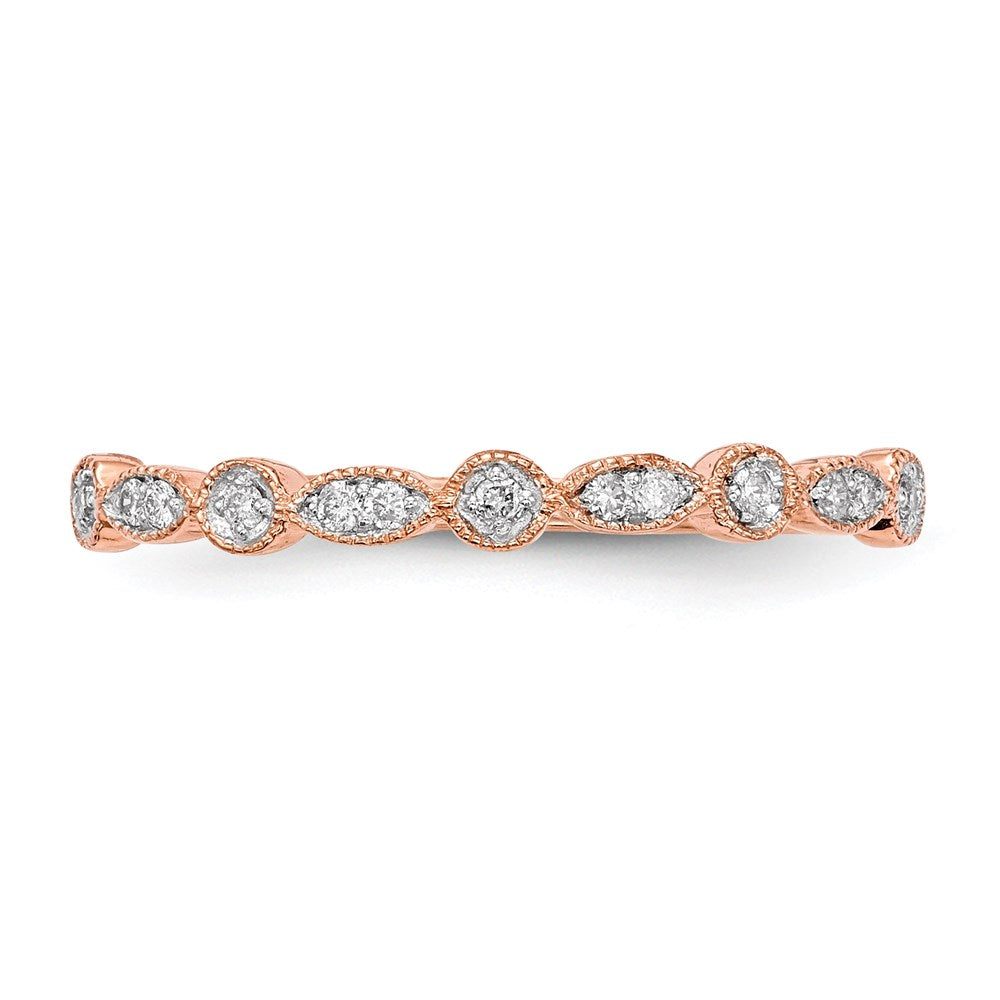 14K Roségold Echt Diamant Ring