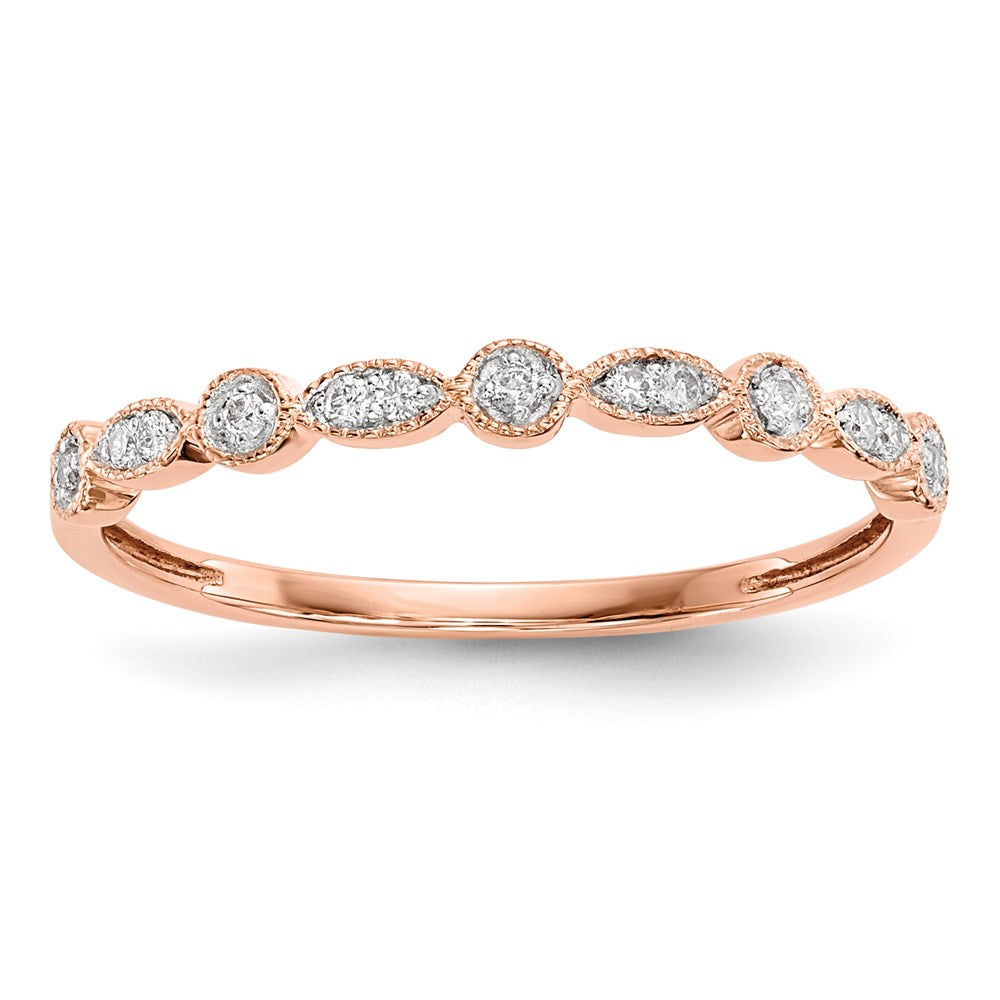 14K Roségold Echt Diamant Ring