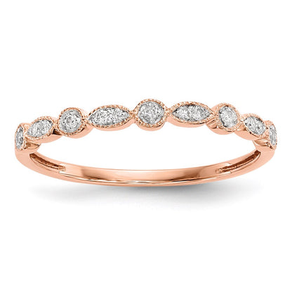 14K Roségold Echt Diamant Ring