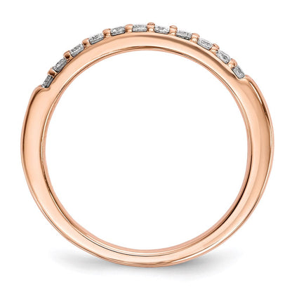 14K Roségold Ring mit echten Diamanten