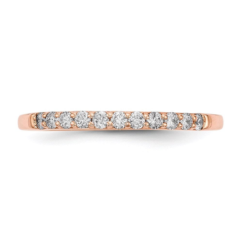 14K Roségold Ring mit echten Diamanten