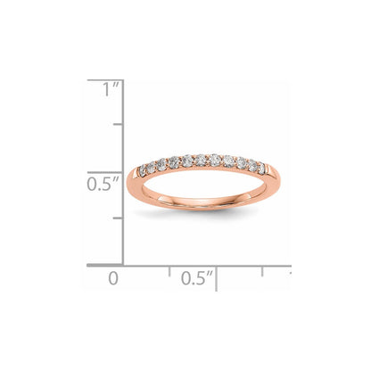 14K Roségold Ring mit echten Diamanten