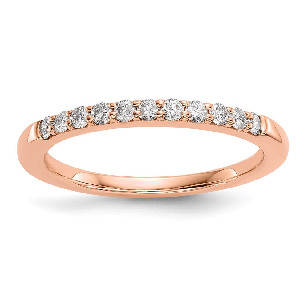 14K Roségold Ring mit echten Diamanten