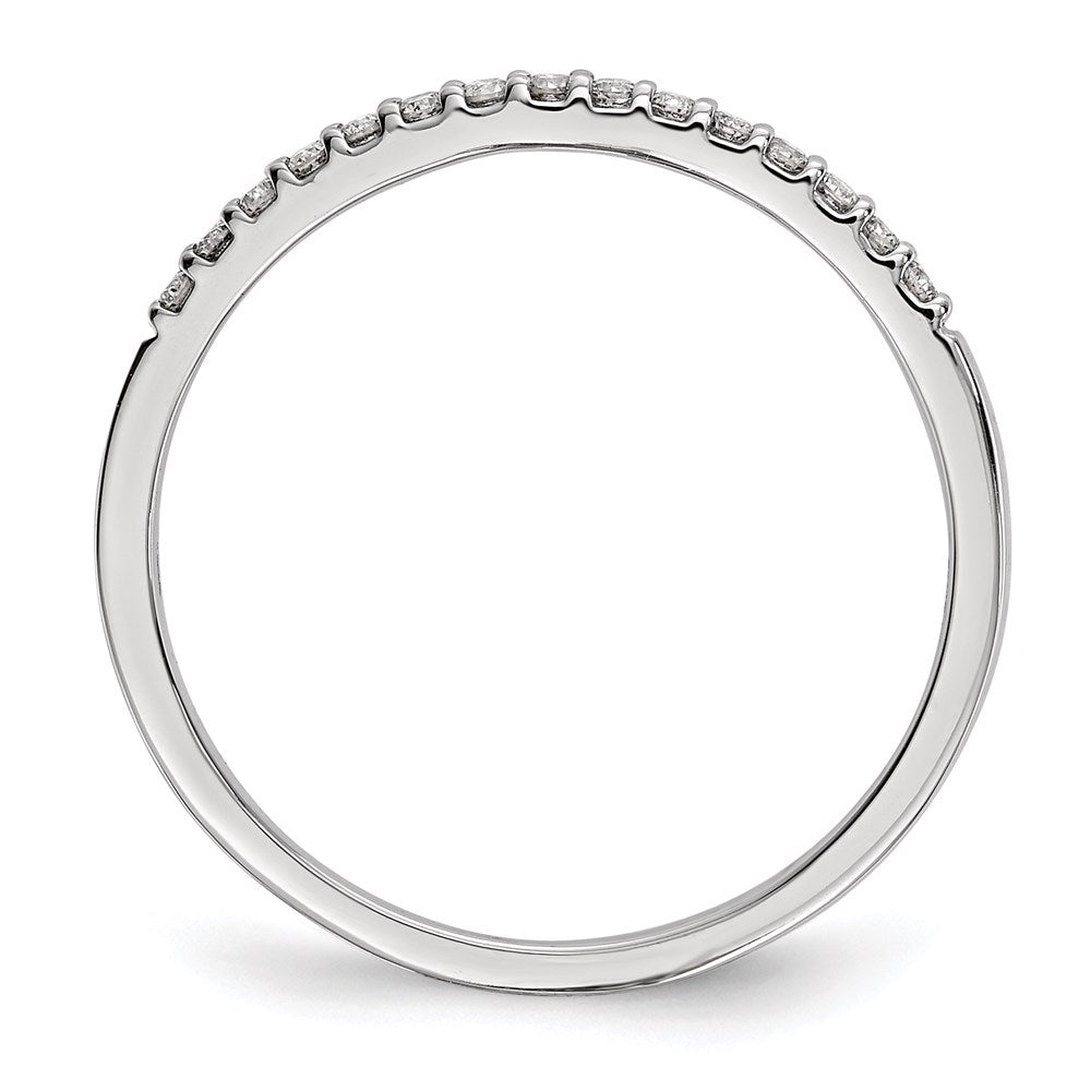 14K Weißgold Ring mit echten Diamanten