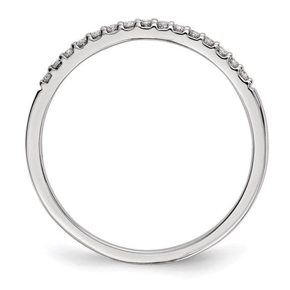 14K Weißgold Ring mit echten Diamanten