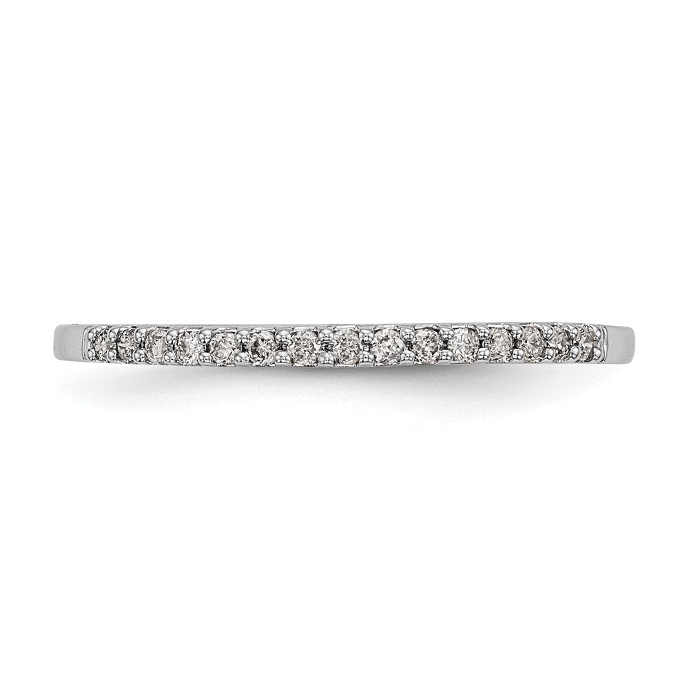 14K Weißgold Ring mit echten Diamanten