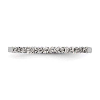 14K Weißgold Ring mit echten Diamanten