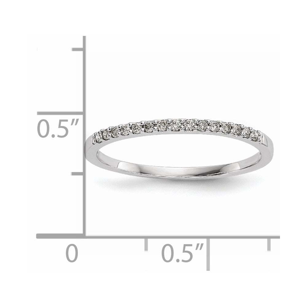 14K Weißgold Ring mit echten Diamanten