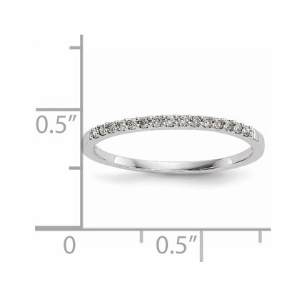 14K Weißgold Ring mit echten Diamanten