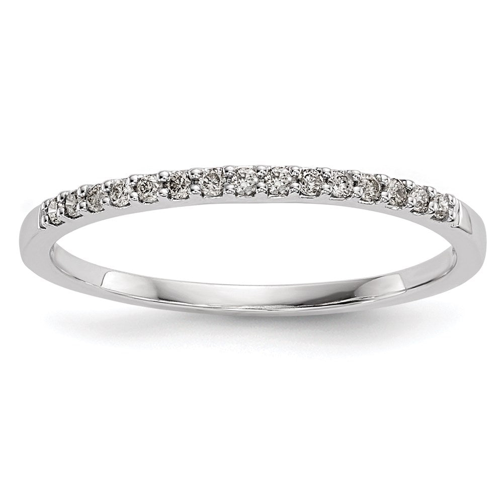 14K Weißgold Ring mit echten Diamanten