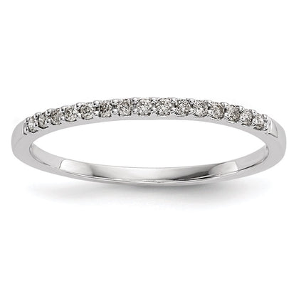 14K Weißgold Ring mit echten Diamanten