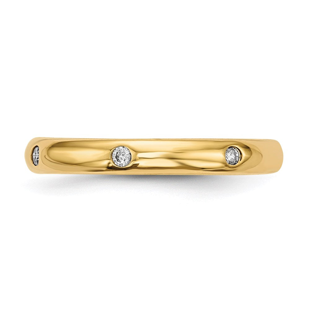 14K Gelbgold Ring mit echten Diamanten