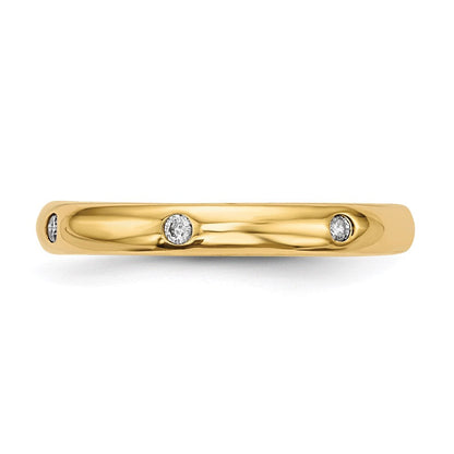 14K Gelbgold Ring mit echten Diamanten
