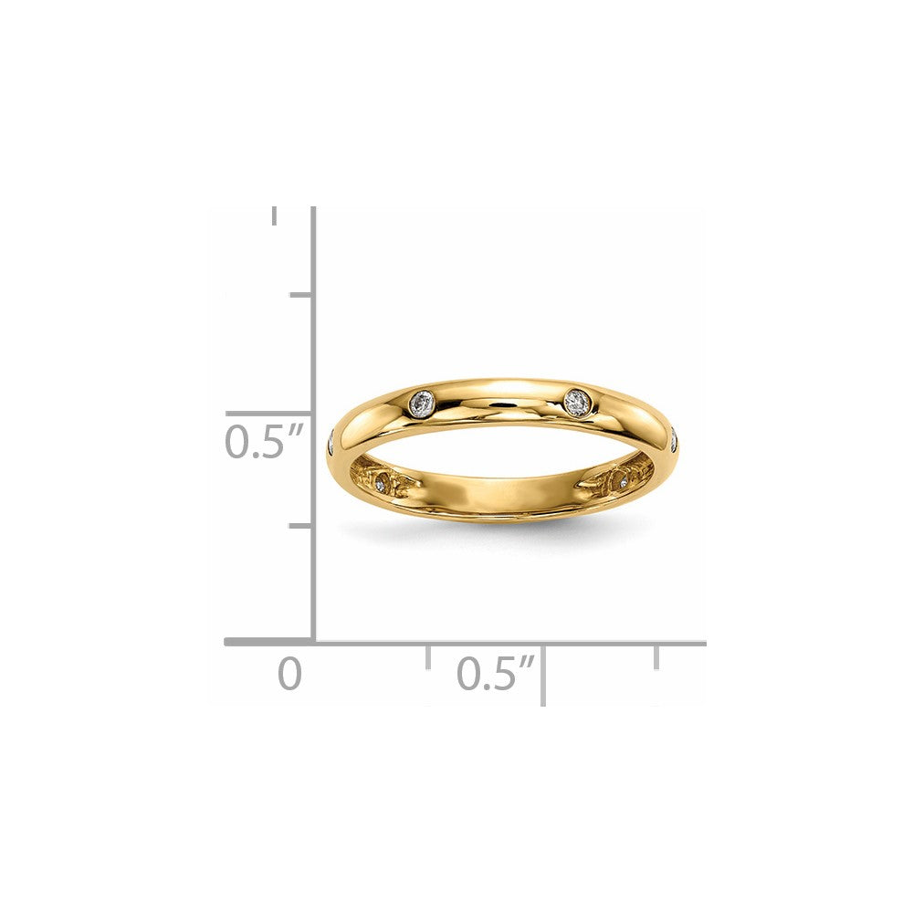 14K Gelbgold Ring mit echten Diamanten