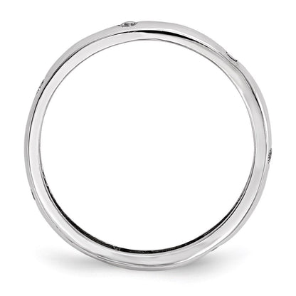 14K Weißgold Ring mit echtem Diamanten