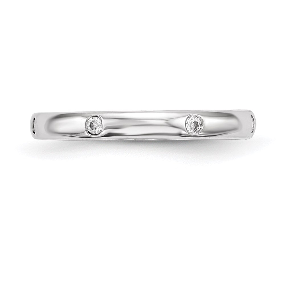 14K Weißgold Ring mit echtem Diamanten