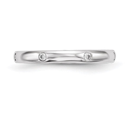 14K Weißgold Ring mit echtem Diamanten