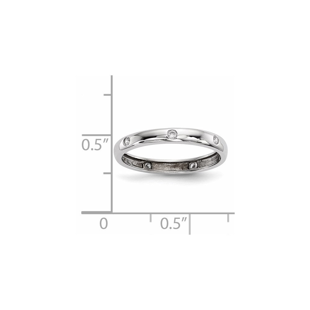 14K Weißgold Ring mit echtem Diamanten