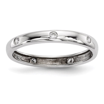 14K Weißgold Ring mit echtem Diamanten