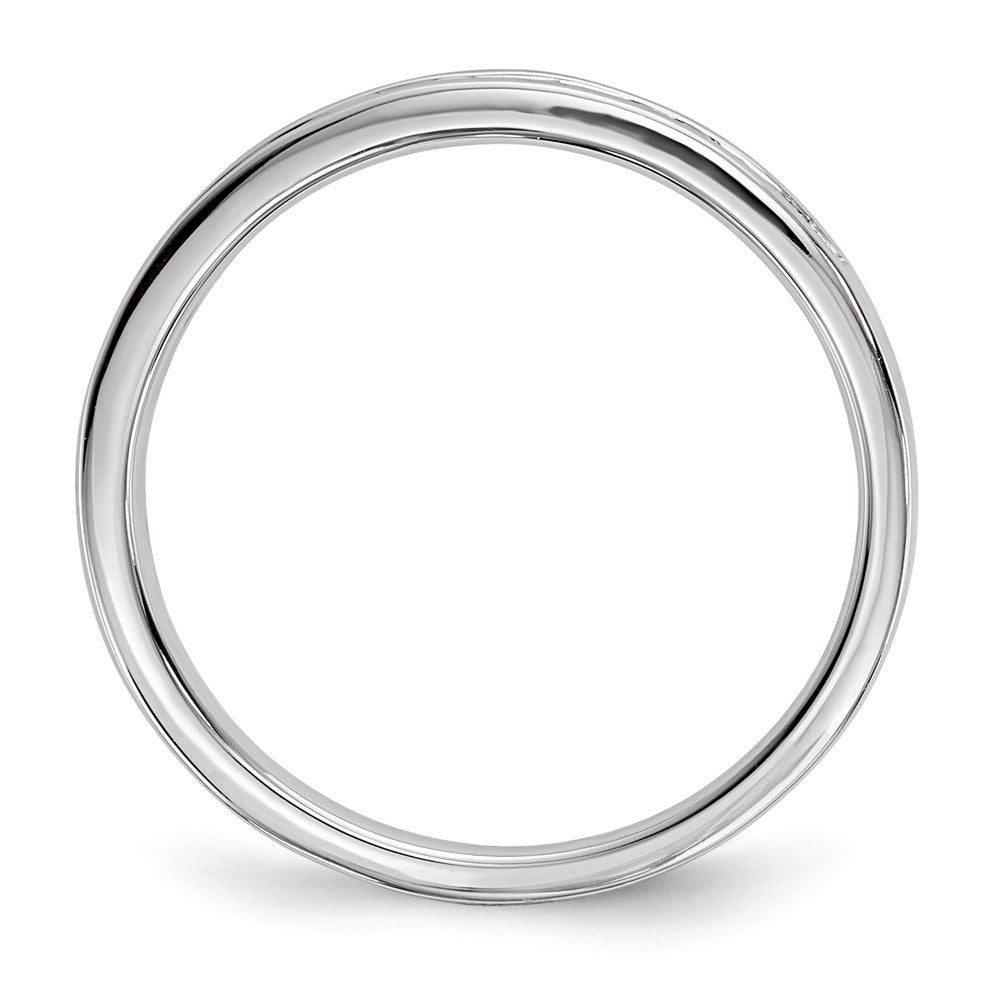 14K Weißgold Ring mit echten Diamanten