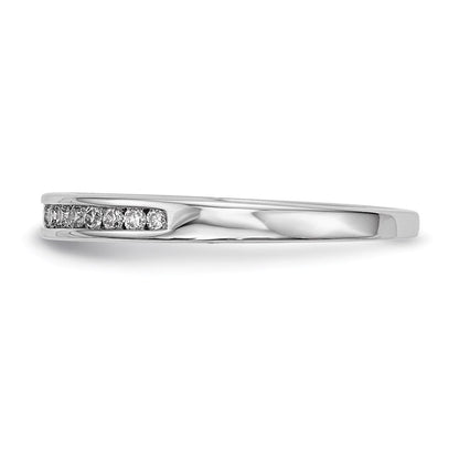 14K Weißgold Ring mit echten Diamanten