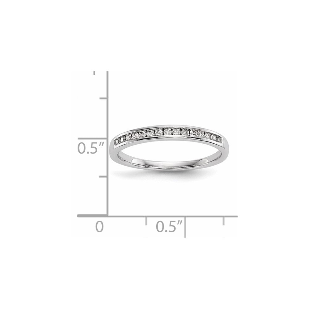 14K Weißgold Ring mit echten Diamanten