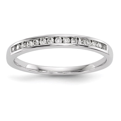 14K Weißgold Ring mit echten Diamanten