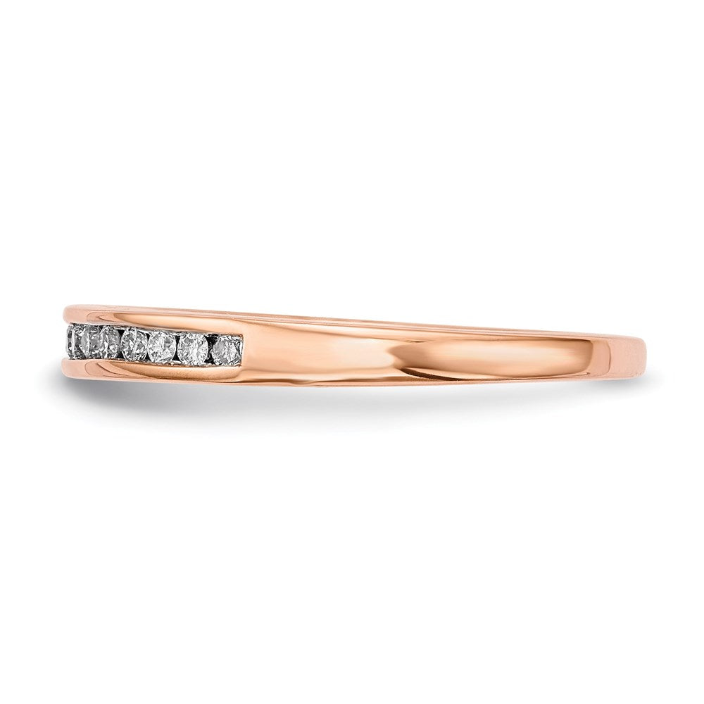 14K Roségold Ring mit echten Diamanten