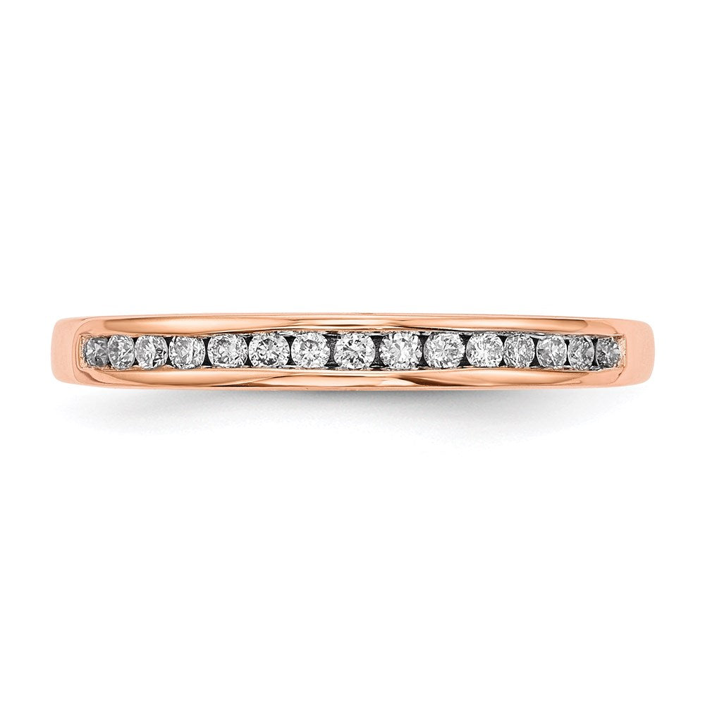 14K Roségold Ring mit echten Diamanten