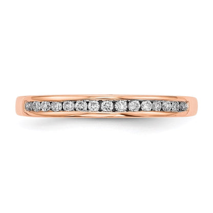 14K Roségold Ring mit echten Diamanten