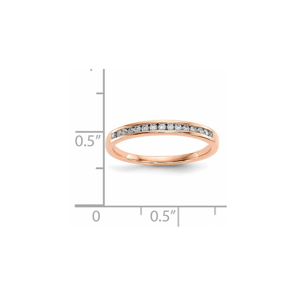 14K Roségold Ring mit echten Diamanten