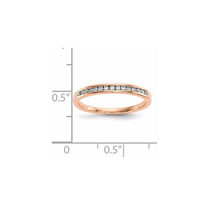 14K Roségold Ring mit echten Diamanten
