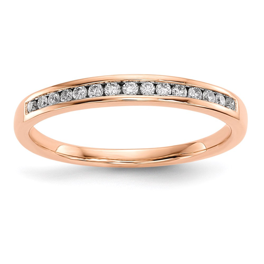 14K Roségold Ring mit echten Diamanten