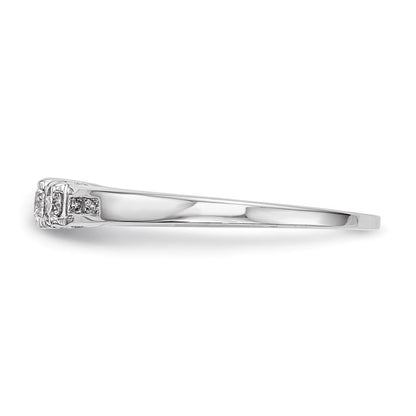 14K Weißgold Ring mit echten Diamanten