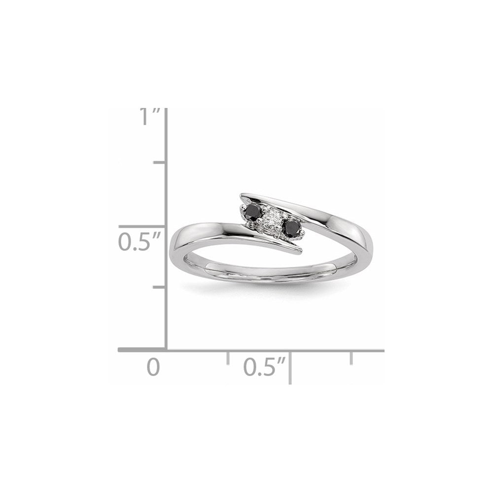 14K Weißgold Echt Diamant & Saphir Ring