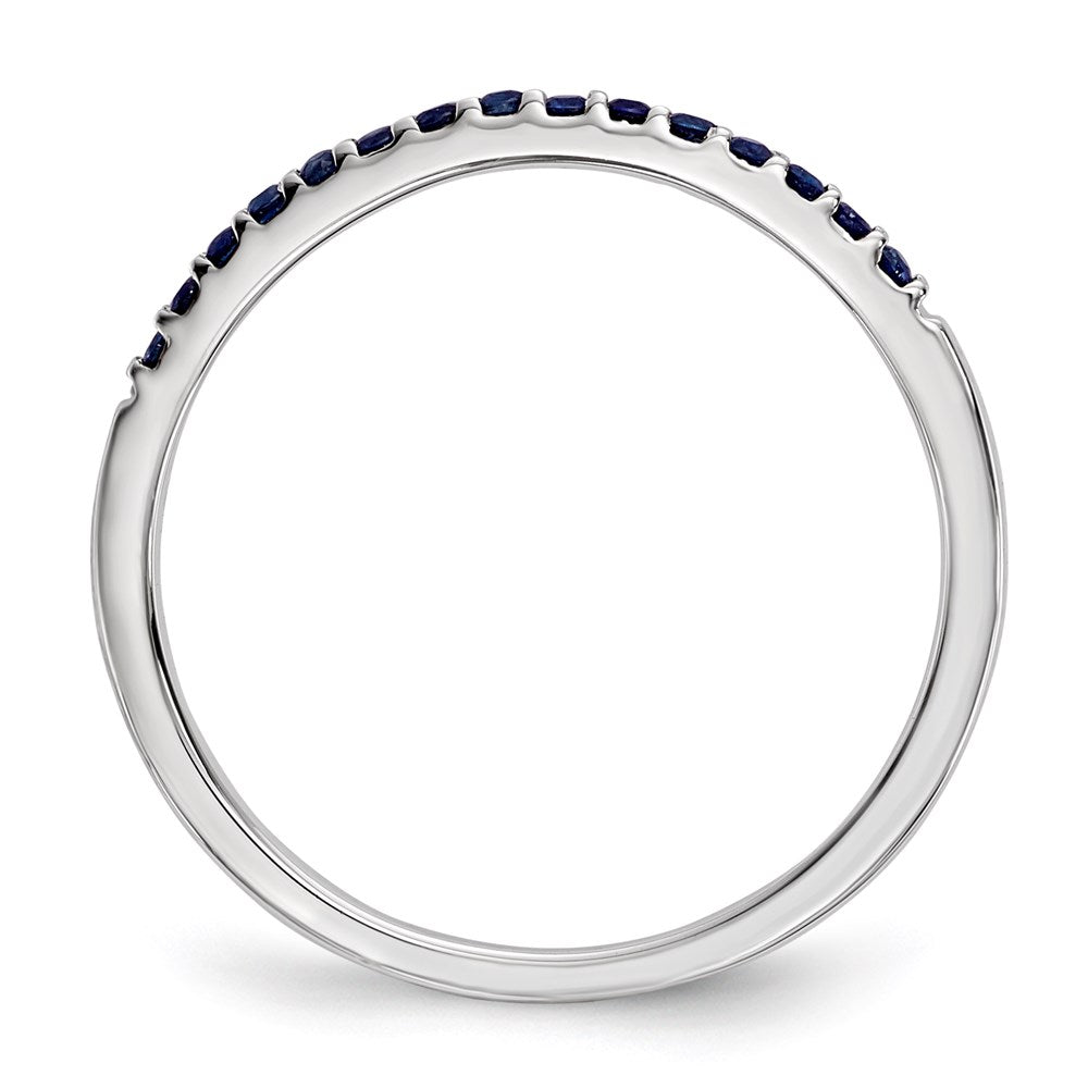 14K Weißgold Blau Saphir Ring