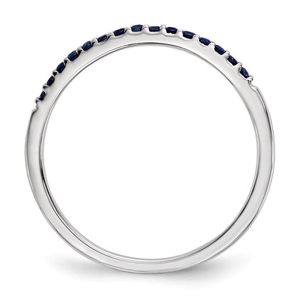 14K Weißgold Blau Saphir Ring
