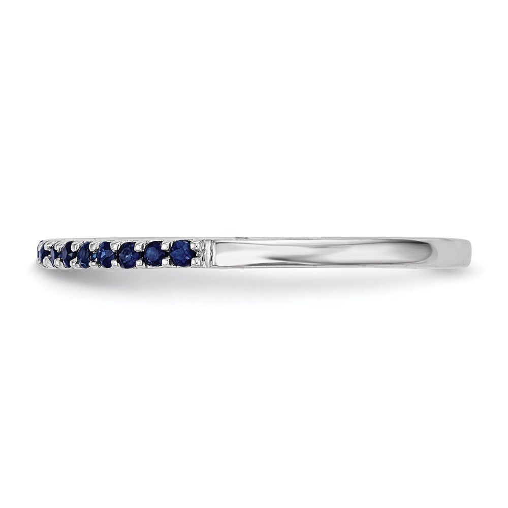 14K Weißgold Blau Saphir Ring