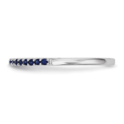 14K Weißgold Blau Saphir Ring