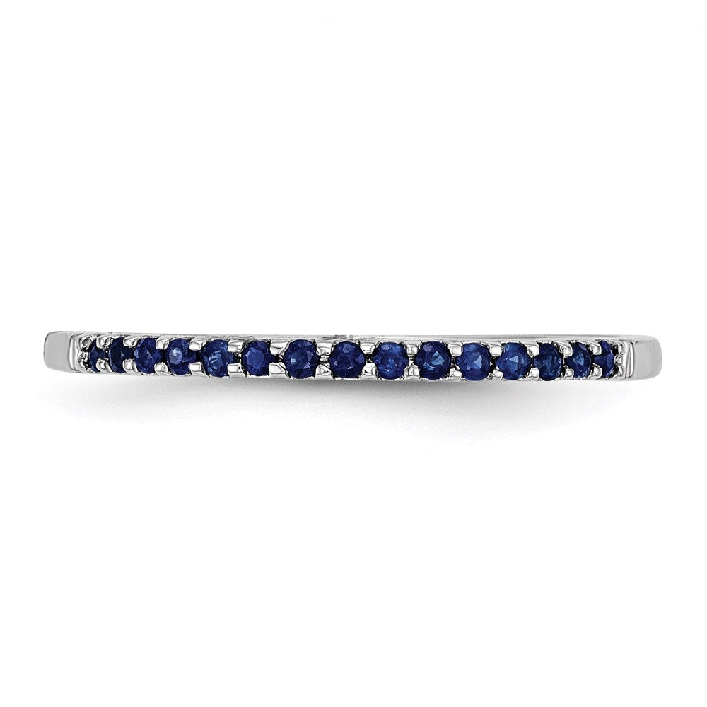 14K Weißgold Blau Saphir Ring