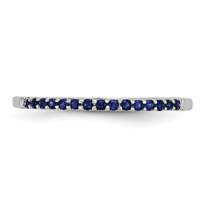 14K Weißgold Blau Saphir Ring