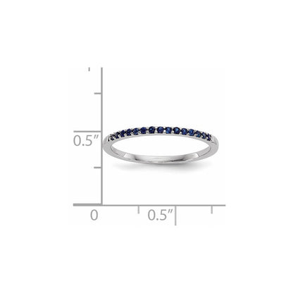 14K Weißgold Blau Saphir Ring