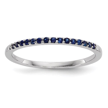 14K Weißgold Blau Saphir Ring