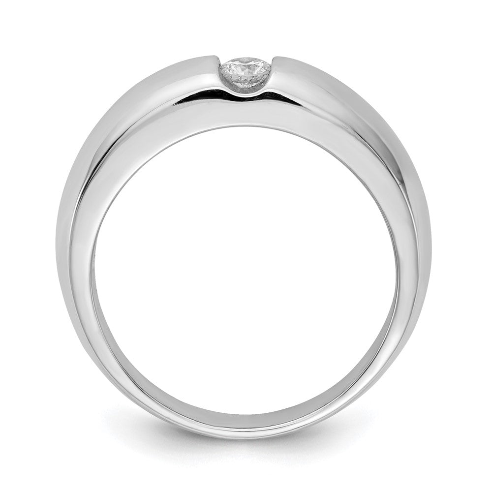 14K Weißgold AAA echter Diamant Herrenring