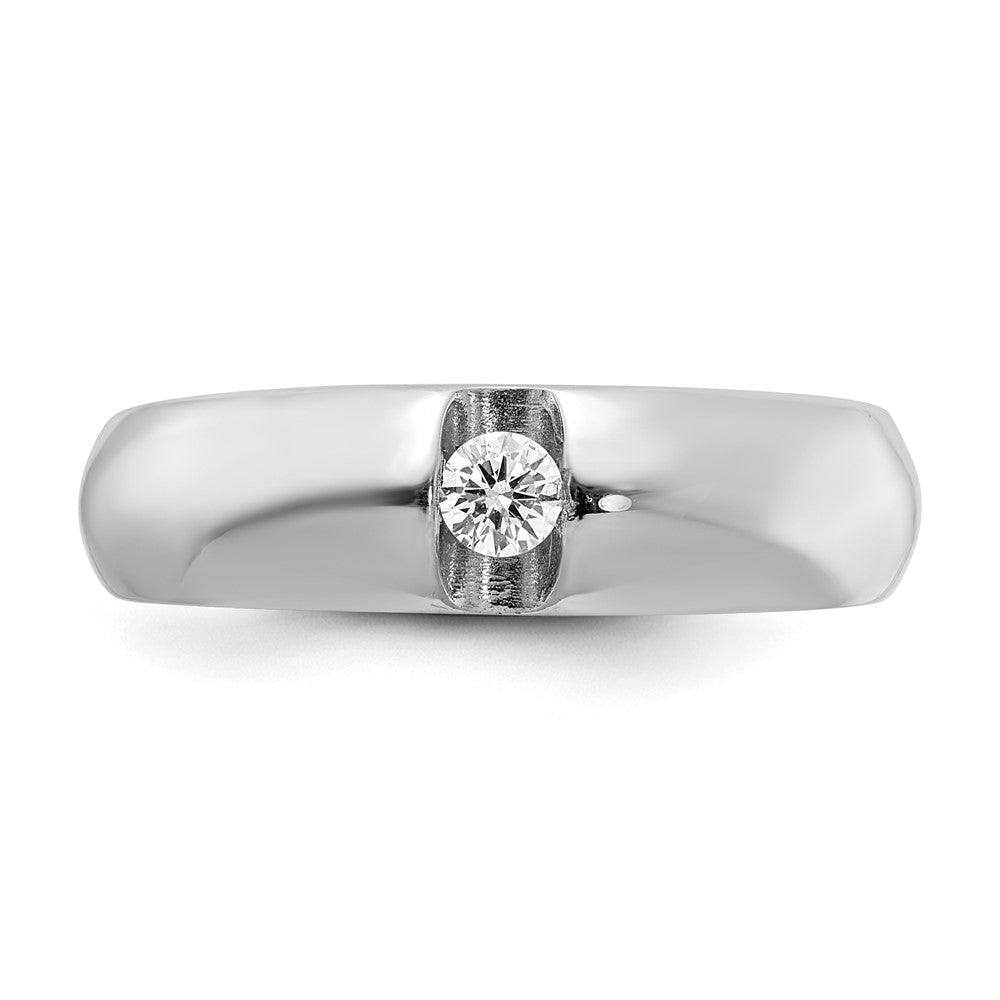 14K Weißgold AAA echter Diamant Herrenring