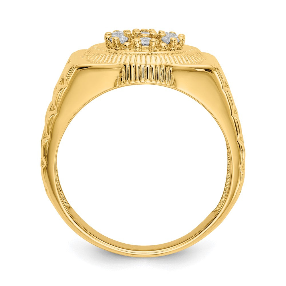 14K Gelbgold A Diamant Herren Ring