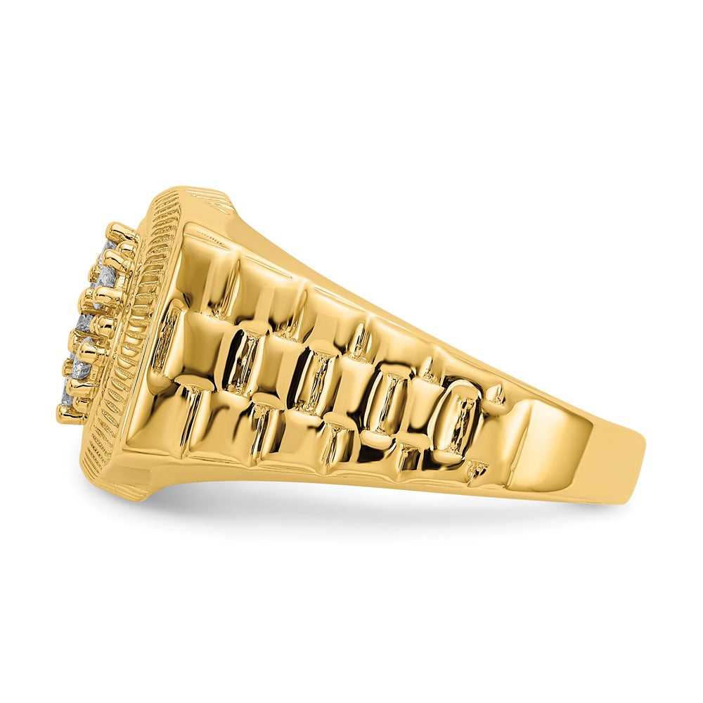 14K Gelbgold Vs Diamant Herren Ring